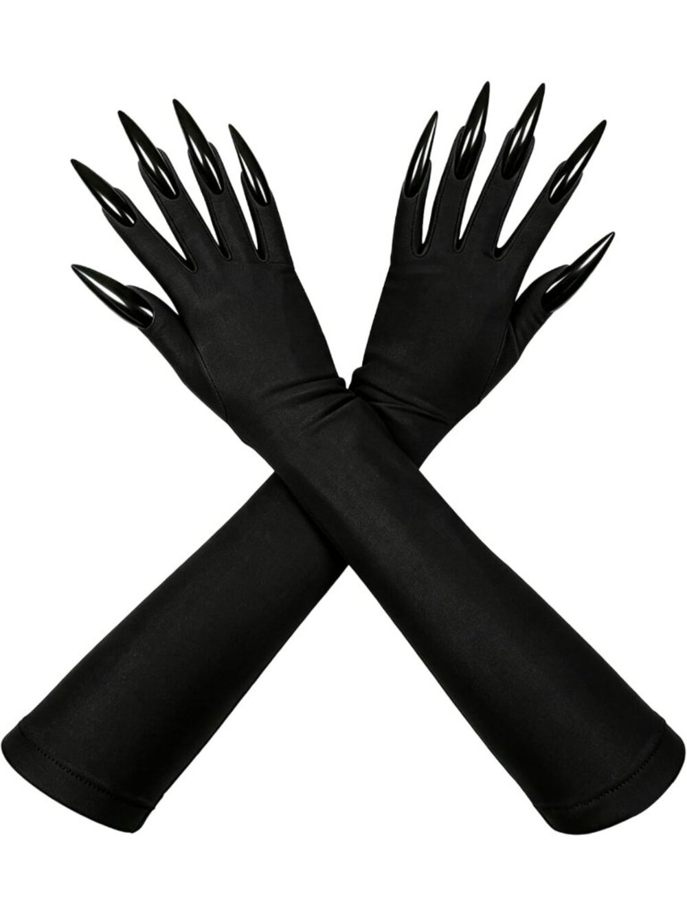 Spooky Long Gloves with Claws - Halloween Costume Party Accessory, Cosplay